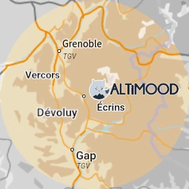 Kort over Gap Grenoble De Sydlige Alper