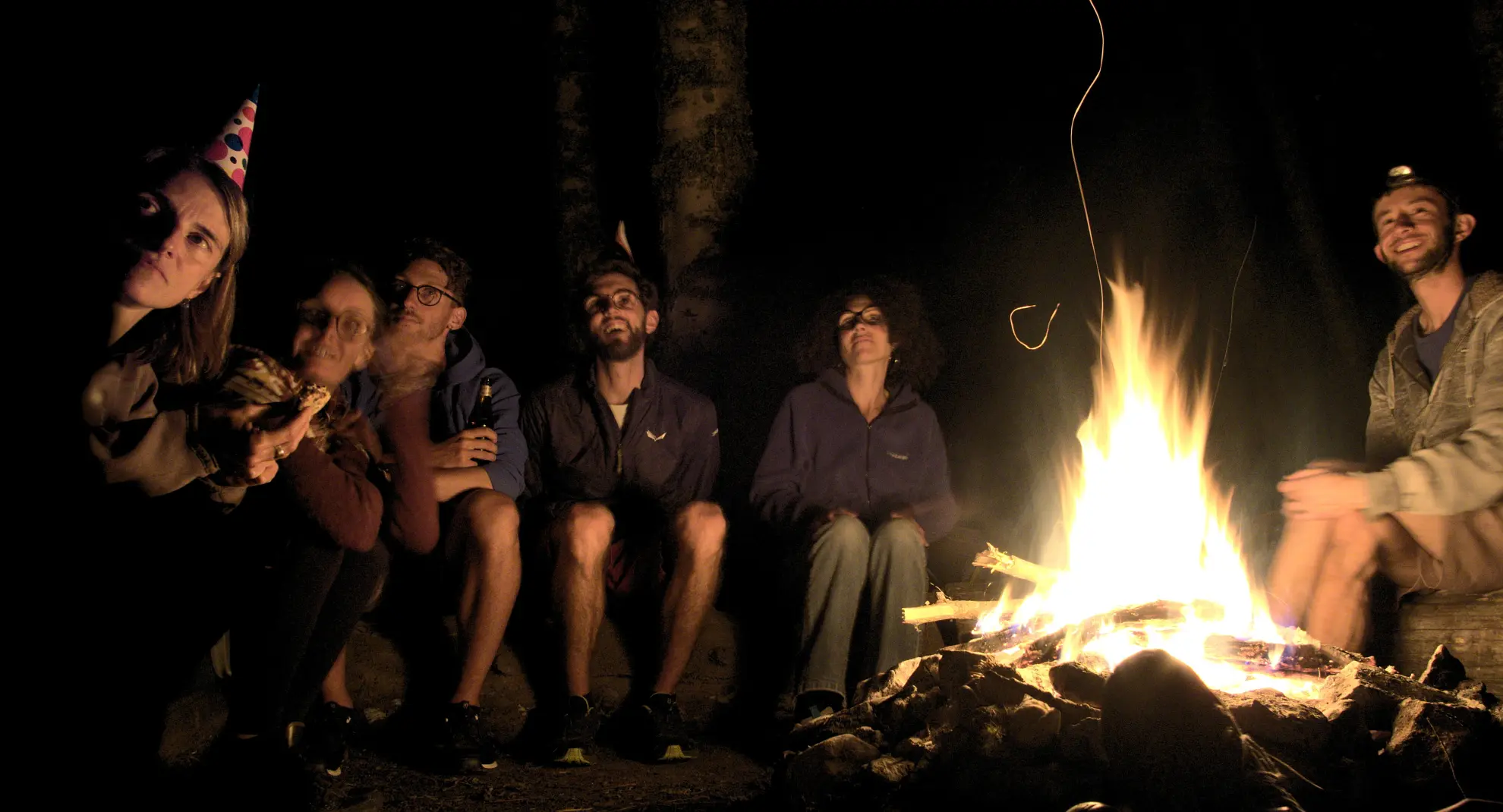 Bjergild ved solnedgang