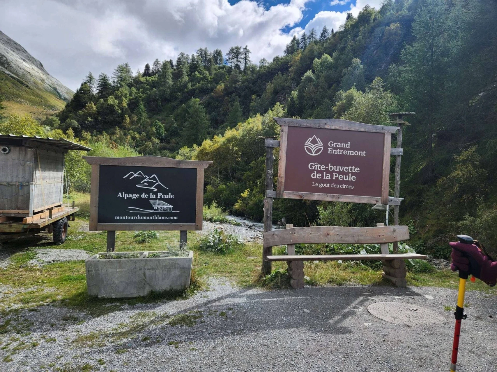 Gîte Alpage de La Peule, den første schweiziske sæter under Grand Col Ferret