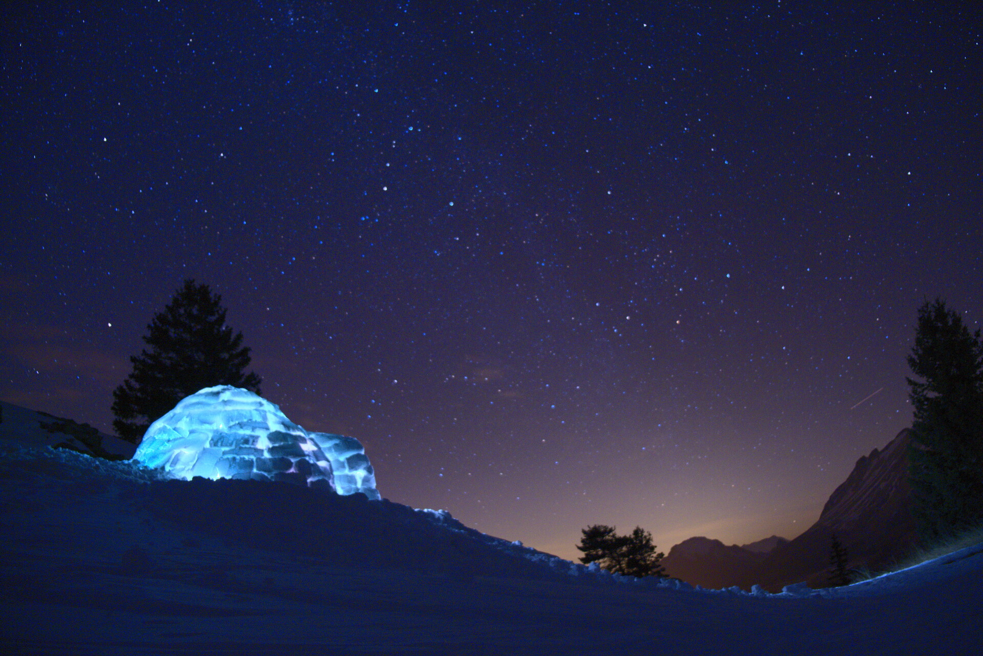 Igloo under stjernerne