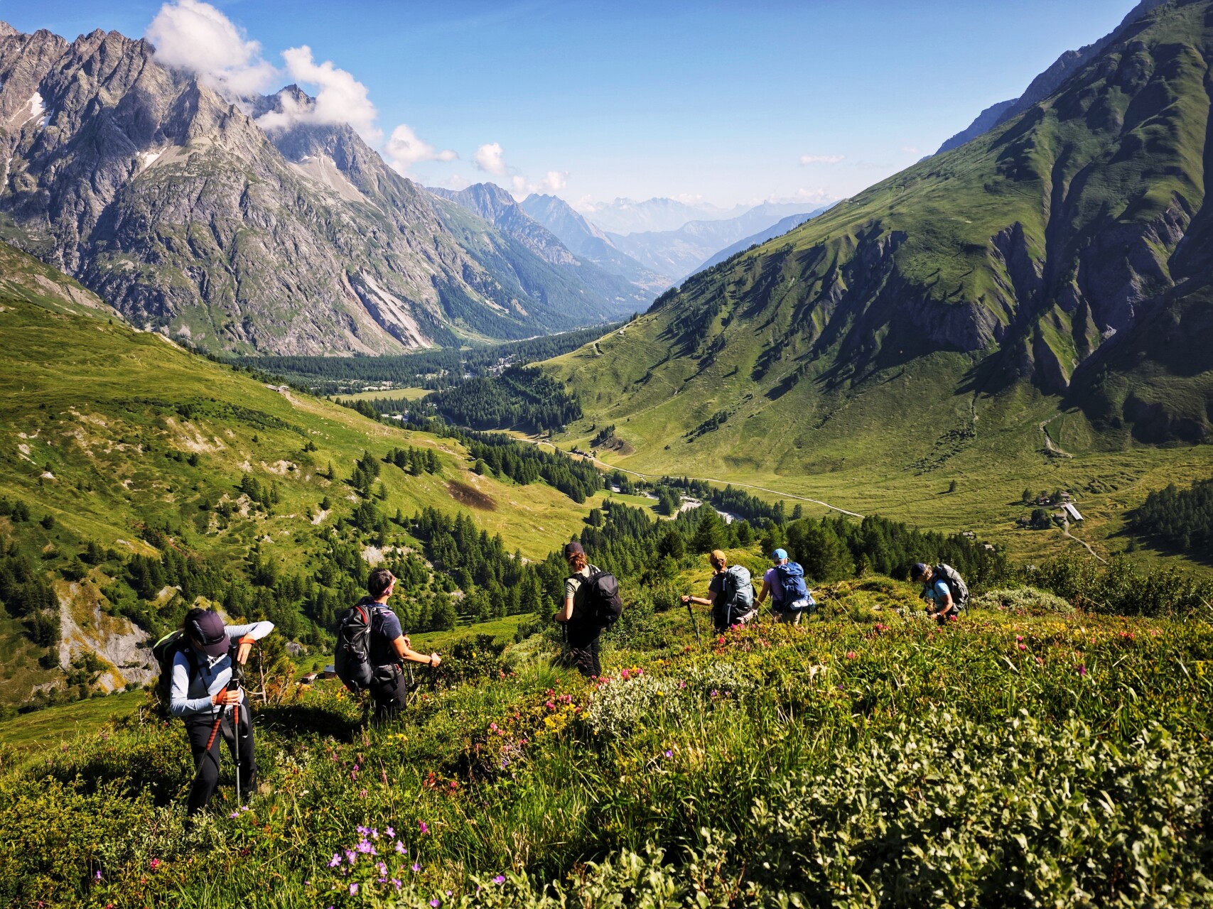 Opstigning til Grand Col Ferret - TMB