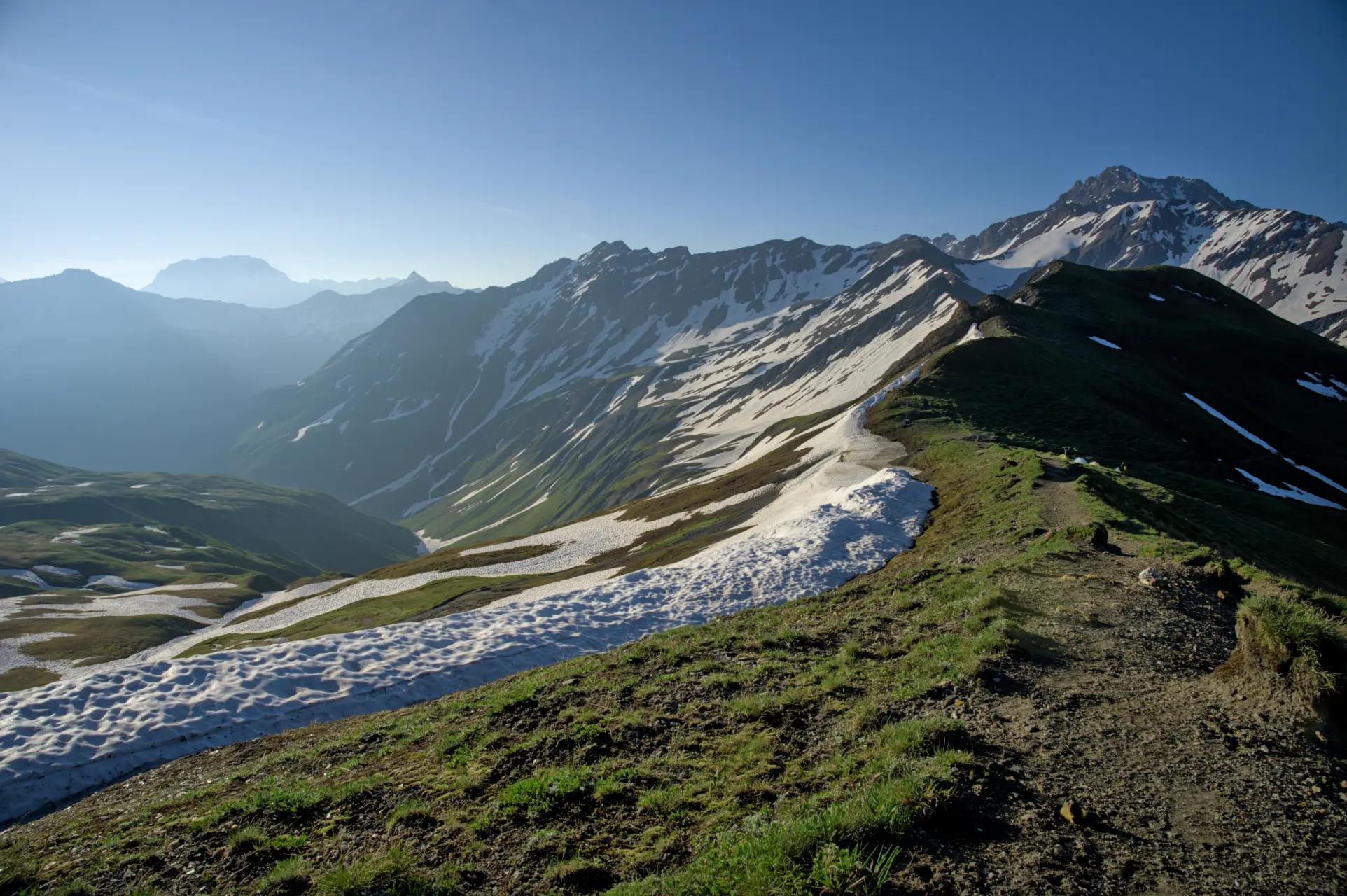 Sne ved Grand Col Ferret - TMB