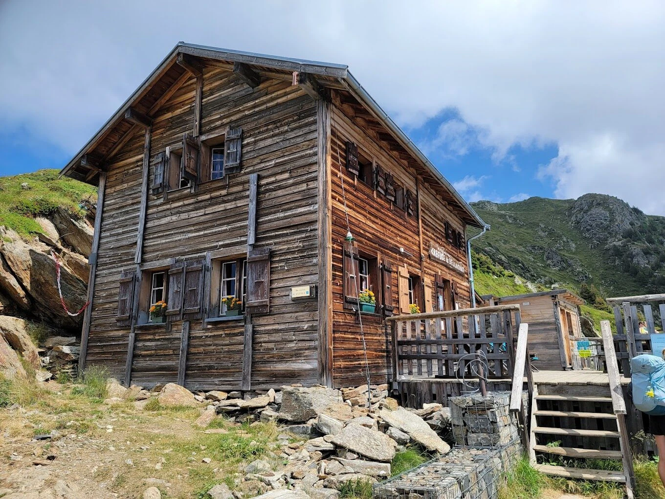 Refuge de Bellachat under Le Brévent, med udsigt til Mont-Blanc