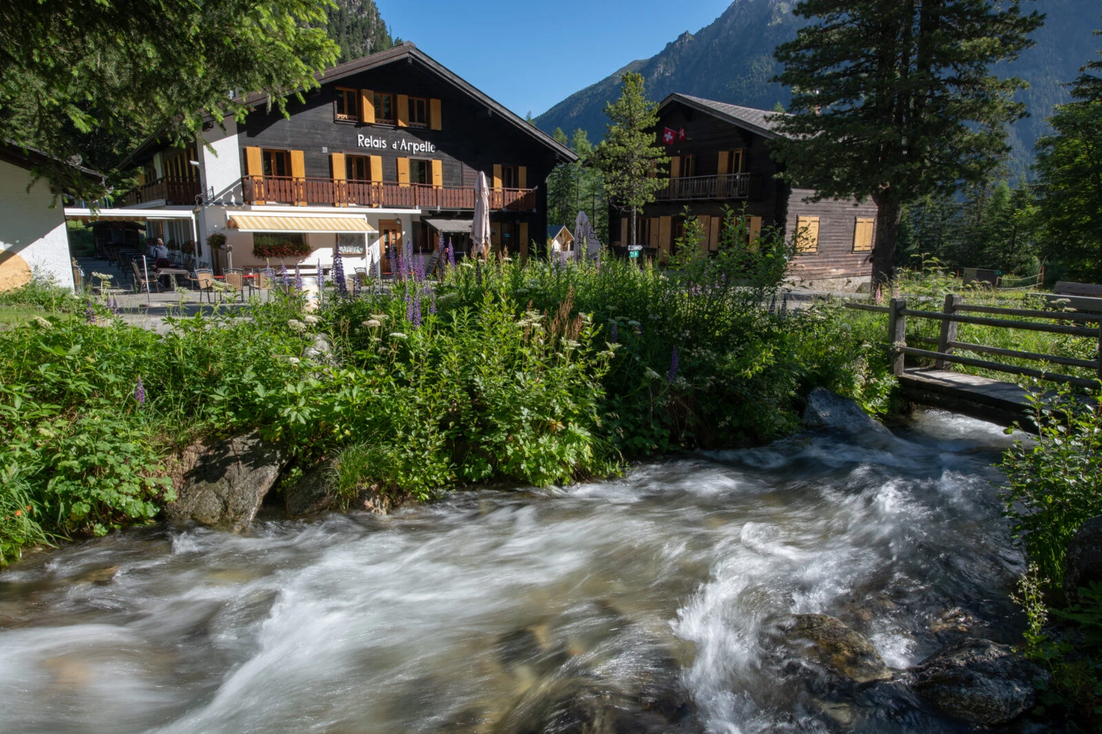 Relais d'Arpette ved foden af Fenêtre d'Arpette