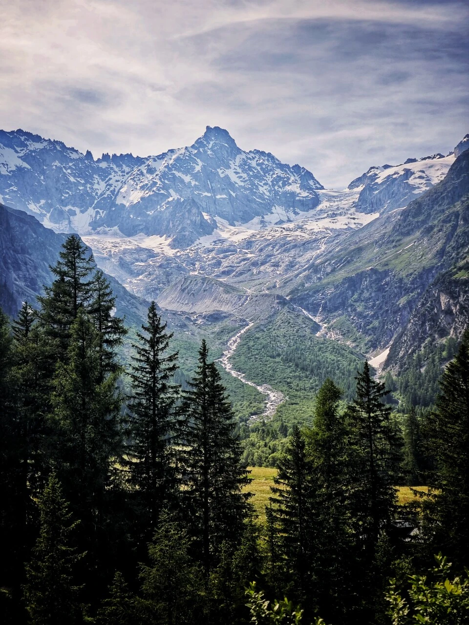 La Fouly ved foden af gletsjerne, afslutningen af TMB etape 6