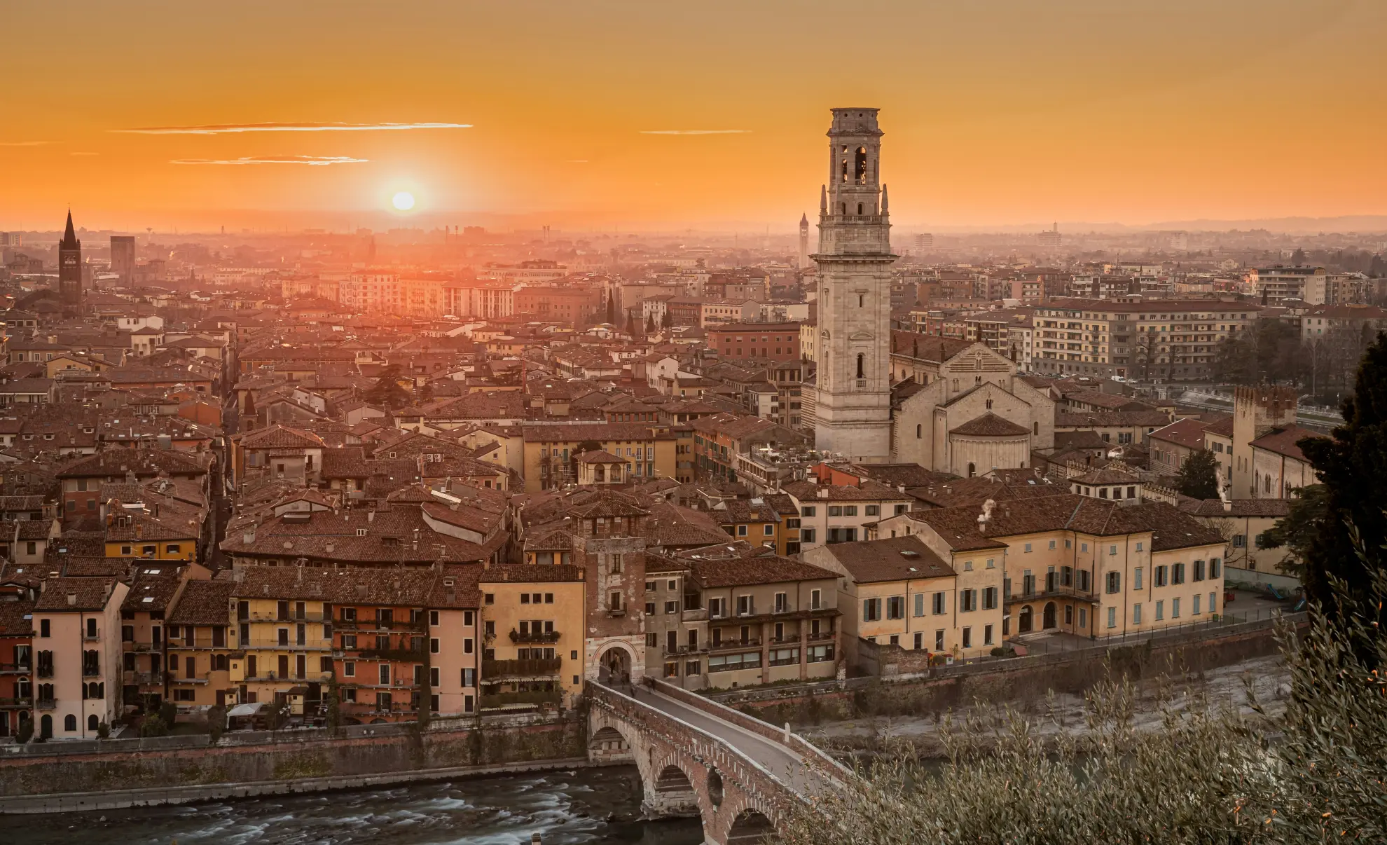 Verona - Solnedgang